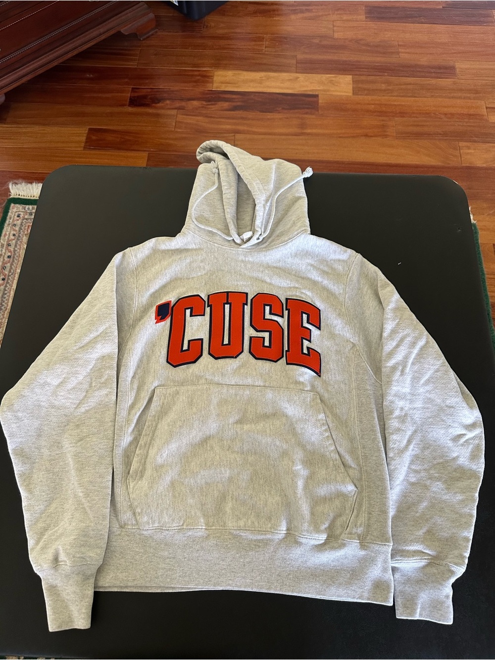 Champions Reverse Weave Gray 'CUSE Hooded Sweatshirt Pullover Men’s small